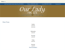 Tablet Screenshot of baycityourladyofpeace.com